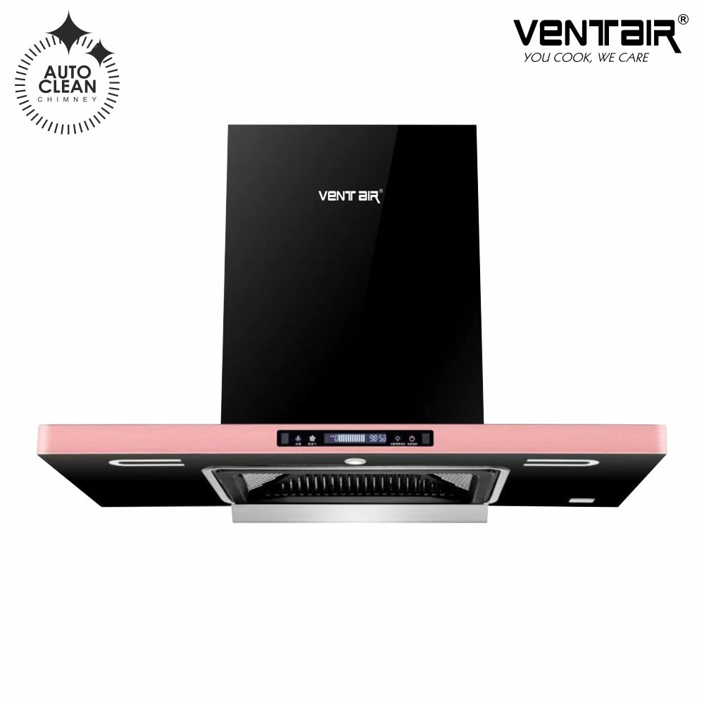 Ventair Rose Gold Auto Clean Chimney (Motion Sensor, 90cm,1600 m3h, Reversed Baffle Filter) Ventair Rose Gold Auto Clean Chimney (Motion Sensor, 90cm,1600 m3h, Reversed Baffle Filter)