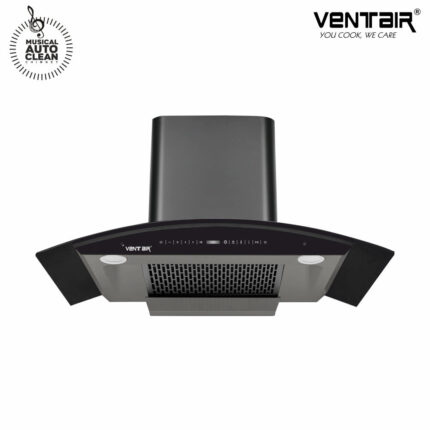 Ventair Simphony 90 Musical Smart Autoclean Chimney (11° Filterless, Feather Touch Control, 90cm, 1500 m3h)