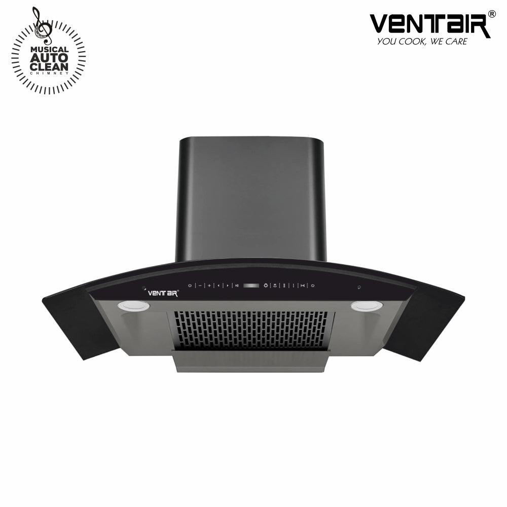 Ventair Simphony 90 Musical Smart Autoclean Chimney (11° Filterless, Feather Touch Control, 90cm, 1500 m3h) Ventair Simphony 90 Musical Smart Autoclean Chimney (11° Filterless, Feather Touch Control, 90cm, 1500 m3h)