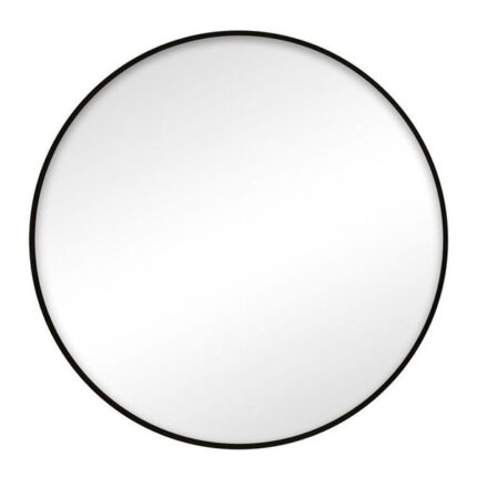 600MM ROUND MIRROR WITH METAL BLACK FRAME