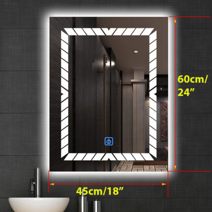 Bathroom Mirror With LED Light 45*60 cm ( 18" x 24")